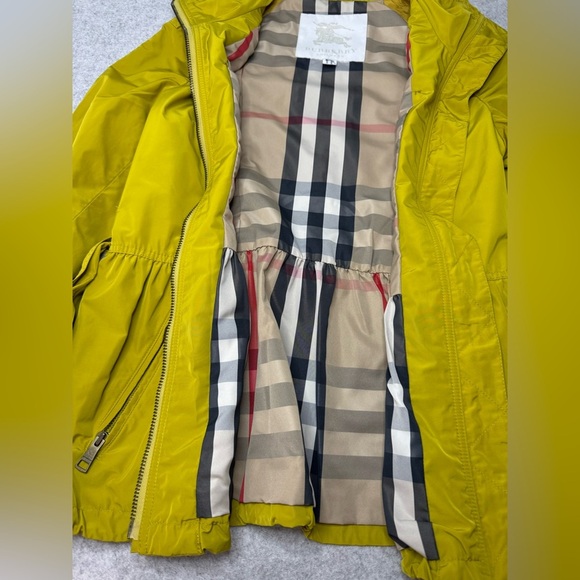 Burberry Girls Light Jacket Mustard Citrus Yellow Size 12Y - Picture 4 of 10